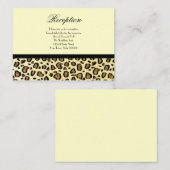 ウェディングレセプションカードヒョウ印刷 エンクロージャーカード (正面/裏面)