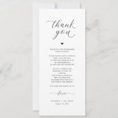ウェディングレセプションサンキューカードエレガントロマンチック (正面)
