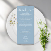 ウェディングレセプションサンキューダスティブルー座席表 メニュー