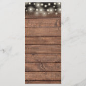 ウェディングレセプションサンキュー素朴座席表 メニュー (裏面)