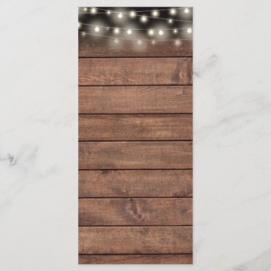 ウェディングレセプションサンキュー素朴座席表 メニュー (裏面)