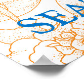 ウェディングレセプションシーティングチャートテンプレート ポスター (角)