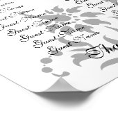 ウェディングレセプションシーティングチャート – 標準サイズ ポスター (角)