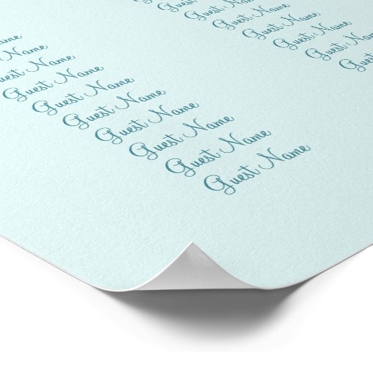 ウェディングレセプションシーティングチャート – 標準サイズ ポスター (角)