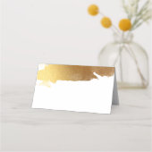 ウェディングレセプションスタイリッシュ豪華な金箔金ゴールド プレイスカード (裏面)