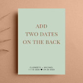 ウェディングレセプションセージ日付の保存 案内状