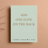 ウェディングレセプションセージ日付の保存 案内状