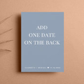 ウェディングレセプションダスティブルー日付を保存 案内状