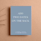 ウェディングレセプションダスティブルー日付を保存 案内状