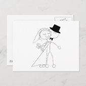 ウェディングレセプションダンスキス日付の保存 案内ポストカード (正面/裏面)