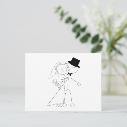 ウェディングレセプションダンスキス日付の保存 案内ポストカード (スタンド正面)