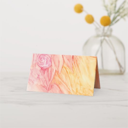 ウェディングレセプションテントカードフレッシュな花 プレイスカード (裏面)