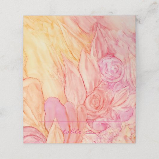 ウェディングレセプションテントカードフレッシュな花 プレイスカード (外部開封)