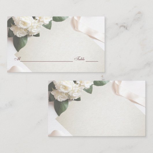 ウェディングレセプションテーブルゲスト着座座席表 プレイスカード (正面/裏面)