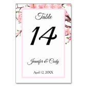 ウェディングレセプションテーブル番号さくらんぼの花 テーブルナンバー (正面)