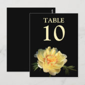 ウェディングレセプションテーブル番号カードフローラ牡丹 ポストカード (正面/裏面)
