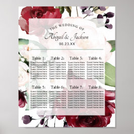 ウェディングレセプションテーブル番号座席表の記号 ポスター