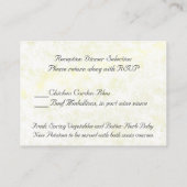 ウェディングレセプションディナー選択カード エンクロージャーカード (裏面)