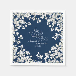 ウェディングレセプションデコールバビーズブレスリースフローラ スタンダードカクテルナプキン