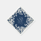 ウェディングレセプションデコールバビーズブレスリースフローラ スタンダードカクテルナプキン (角)