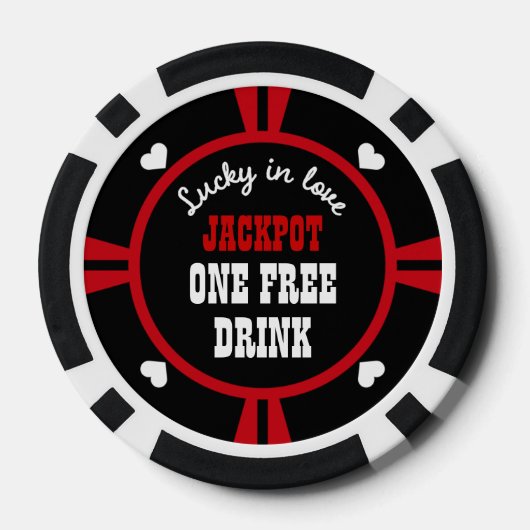 ウェディングレセプションドリンクトークンベガスカジノスタイル ポーカーチップ (裏面)