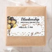 ウェディングレセプションバルーン紙吹雪名前をカスタムするラベル ラベル (インサイチュ)