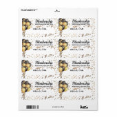 ウェディングレセプションバルーン紙吹雪名前をカスタムするラベル ラベル (フルシート)