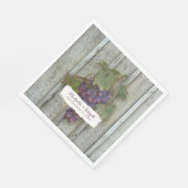 ウェディングレセプションパーソナライズされたブドウ園ブドウ スタンダードランチョンナプキン (角)