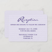 ウェディングレセプションパープルハート 招待状 (正面/裏面)