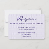 ウェディングレセプションパープルハート 招待状 (正面)