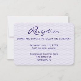 ウェディングレセプションパープルハート 招待状