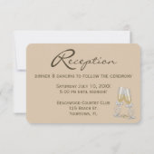 ウェディングレセプションビーチハート招待状 招待状 (裏面)