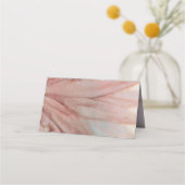 ウェディングレセプションピンクスで素敵な折り畳みテントカード プレイスカード (裏面)