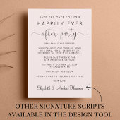 ウェディングレセプションピンク日付を保存 案内状