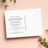 ウェディングレセプションフォトダスティブルー日付を保存 案内ポストカード