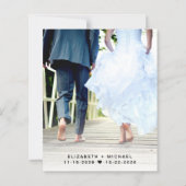 ウェディングレセプションフォト日付の保存 (裏面)