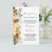 ウェディングレセプションフラワーサマーフルーツオレンジ エンクロージャーカード (スタンド正面)