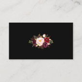 ウェディングレセプションブラックバーガンディードリンクチケットカード エンクロージャーカード (裏面)