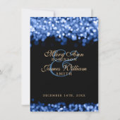 ウェディングレセプションブルーライト 招待状 (裏面)