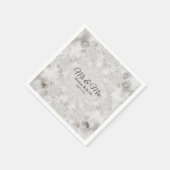 ウェディングレセプションホワイトシルバーシンプル金ゴールドエレガント スタンダードカクテルナプキン (角)