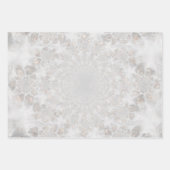 ウェディングレセプションホワイトシルバーシンプル金ゴールドエレガント ラッピングペーパーシート (正面3)