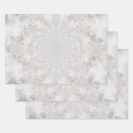 ウェディングレセプションホワイトシルバーシンプル金ゴールドエレガント ラッピングペーパーシート