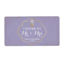 ウェディングレセプションミニシャンパンラベルパイナップル