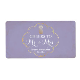 ウェディングレセプションミニシャンパンラベルパイナップル ラベル