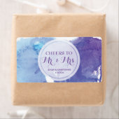 ウェディングレセプションミニシャンパンラベル水彩 ラベル (インサイチュ)