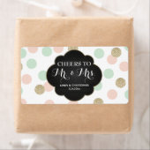 ウェディングレセプションミニシャンパンラベル水玉模様 ラベル (インサイチュ)