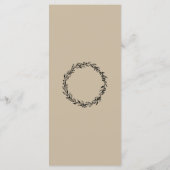 ウェディングレセプションメニューカスタムテンプレート メニュー (裏面)