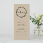 ウェディングレセプションメニューカスタムテンプレート メニュー (スタンド正面)