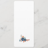 ウェディングレセプションメニューカード メニュー (裏面)