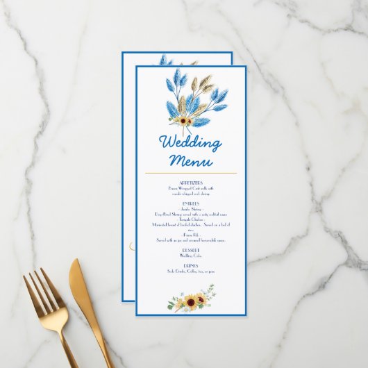 ウェディングレセプションメニュー メニュー (正面/裏面インサイチュ)